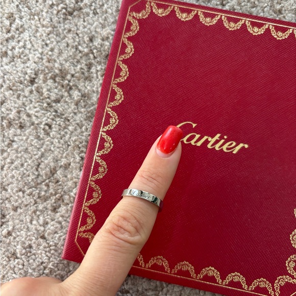 Authentic NEW Cartier C De Cartier platinum ring size 51 - Picture 3 of 6
